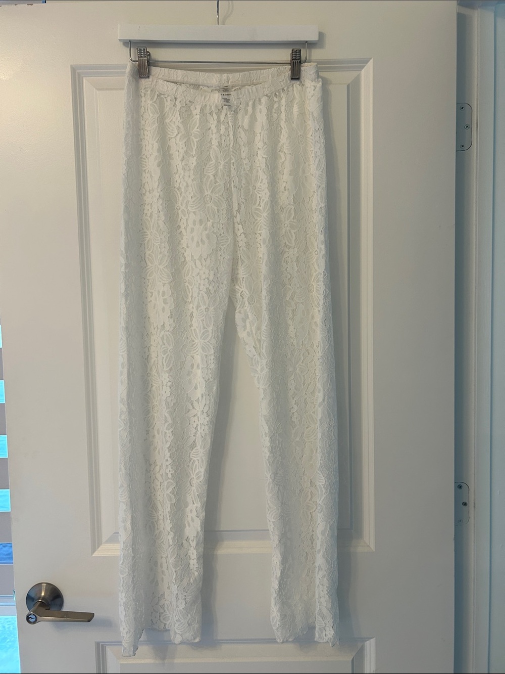 White Lace Palazzo Pants